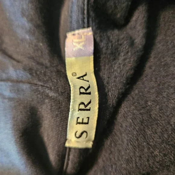 Cute Serra Blue Jersey Hoody Dress with Front Pocket. Soft & Comfy. Size XL - Picture 3 of 3